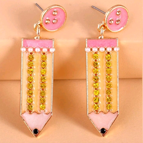 Jewelry - 🍉5 for $25* Rhinestone Pencil Earrings